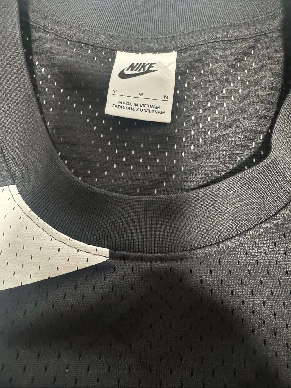 Nike Black & White Kids Graphic Mesh Crop Tank